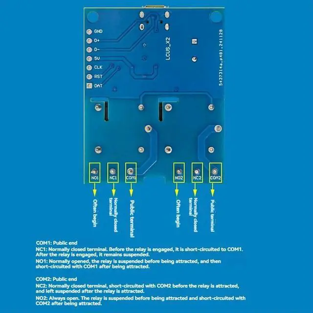 Main image of LCUS-2 Type Two-Way USB Relay Module ligent Control USB Switch USB Control Relay for Electronics