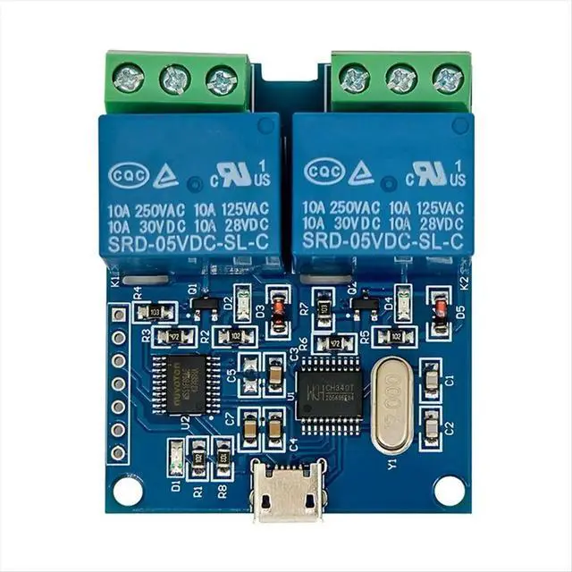 Alt view image 2 of 3 - LCUS-2 Type Two-Way USB Relay Module ligent Control USB Switch USB Control Relay for Electronics