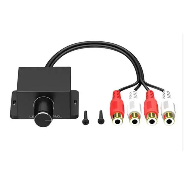 Alt view image 2 of 3 - Car Audio Amplifier Level Remote Volume Control Knob Male and Female Input and Output Car Volume Regulator