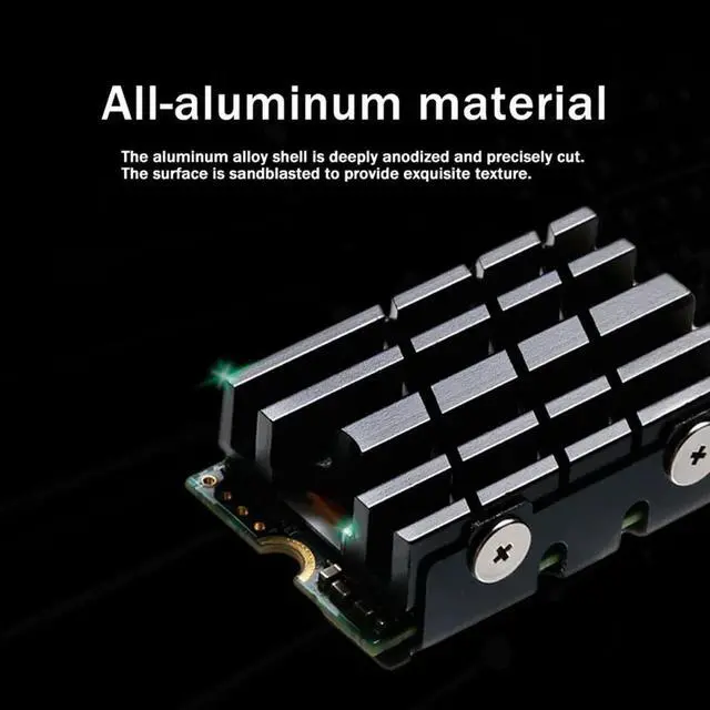 Alt view image 2 of 3 - M.2 2242 Solid State Drive Radiator SSD Cooling Heatsink Nvme2242 Solid State Drive SSD Heat Sink Cooling Vest