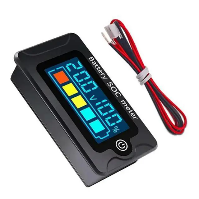 Alt view image 5 of 6 - PZEM-00 Waterproof Digital LCD Voltmeter Capacity Tester Voltage Indicator DC8-100V 12V 24V 36V 48V 72V