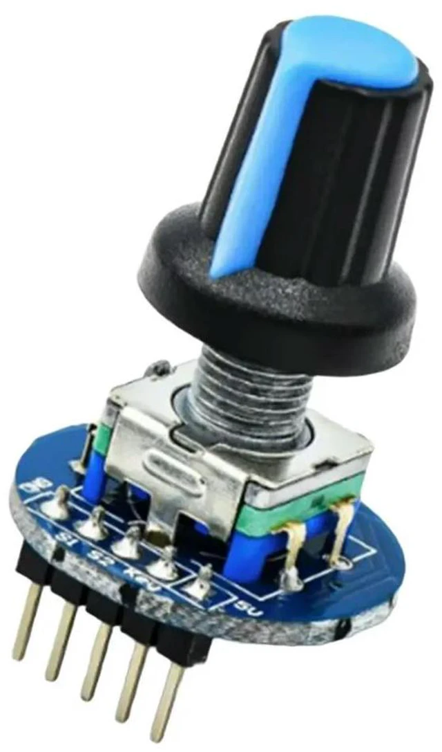 Alt view image 6 of 6 - 5PCS EC11 Rotary Encoder Module 5V Push Button Switch 360 Degree Rotation for DIY Projects with Knob Cap