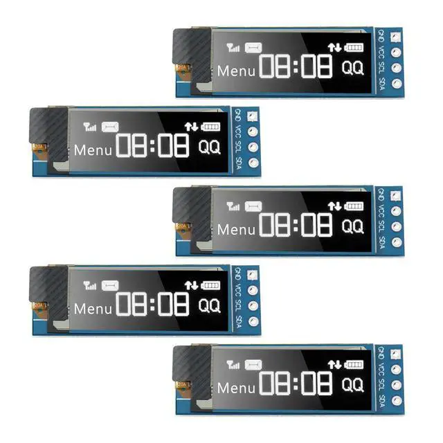 Alt view image 5 of 6 - 5 Pieces Display Module 0.91 Inch OLED Display Module OLED Screen Driver DC 3.3V-5V(White Light)