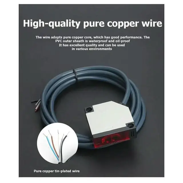 Alt view image 5 of 6 - E3JK-R4M1 Reflective Square Photoelectric Switch Sensor With Reflector Plate AC220V/DC24V Universal Model