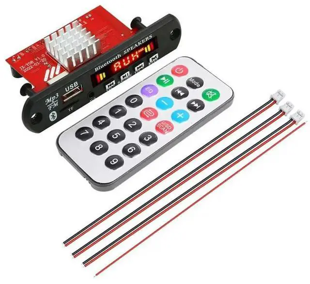 Alt view image 5 of 6 - 2X60W Amplifier Bluetooth 5.0 MP3 Decoder Board Handsfree 12V Music Player Audio USB TF AUX FM Radio