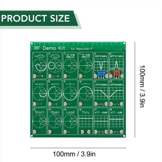 Alt view image 6 of 6 - Filter Demo Kit -F Test Board HAM Vector Network Test Convenience 500-600MHZ Attenuator