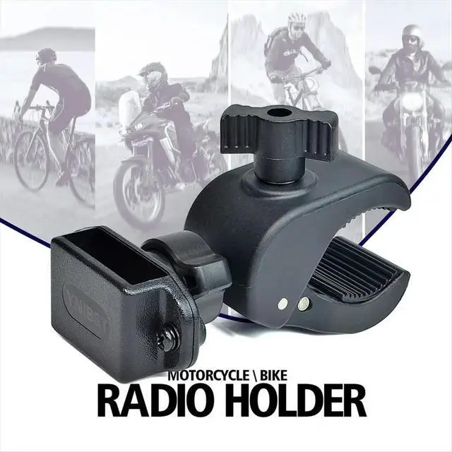 Alt view image 4 of 6 - Motorcycle Handlebar Radio Holder,Bike Walkie Talkie Mount Clamp for Talkabout Radio