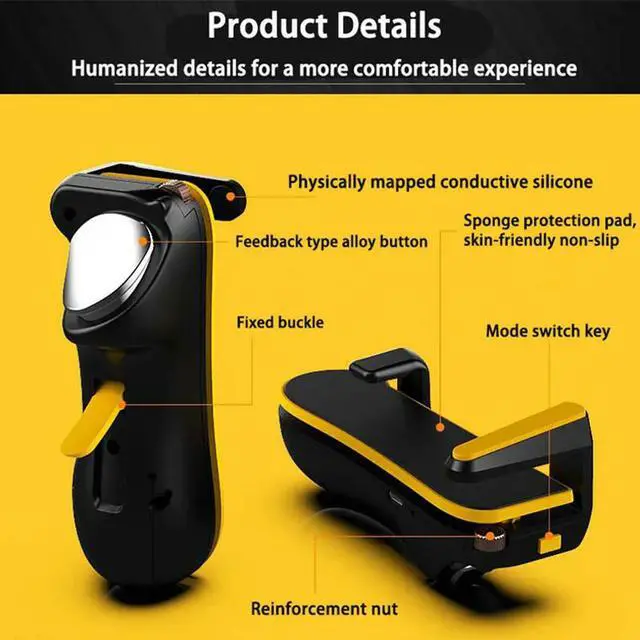 Alt view image 5 of 6 - Trigger Game Controller Capacitance L1R1 Fire Aim Button Gamepad Joystick For Ipad Tablet FPS Game For PUBG