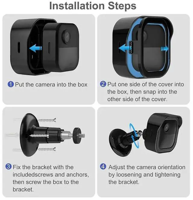 Alt view image 5 of 6 - Blink Outdoor 4Th Gen Camera Mount,Weatherproof Housing 360 Degrees Adjustable Bracket For Blink Outdoor Camera System