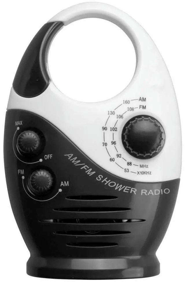 Alt view image 5 of 6 - AM/FM Mini Shower Radio Bathroom Waterproof Radio Hanging Music Radio Built-in Speaker