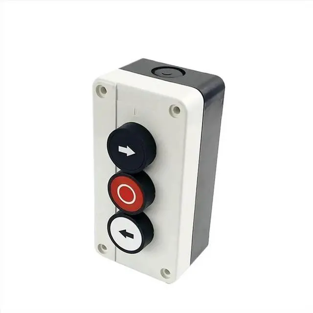 Alt view image 4 of 6 - Waterproof Three Hole Push Button Switch Box 2NO 1NC, Left-Right Stop Electrical Control Station