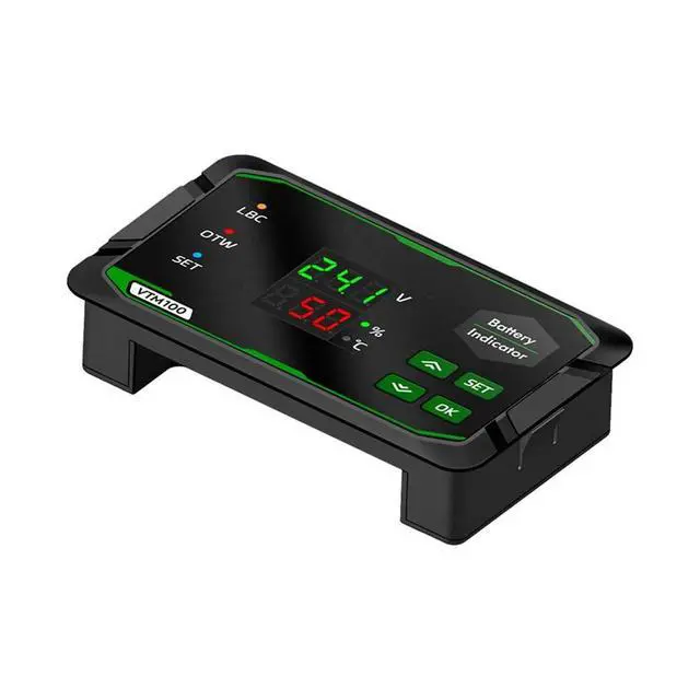 Alt view image 4 of 6 - DC7-100V Voltage Capacity Tester Indicator Monitor Coulometer with Temperature Sensor