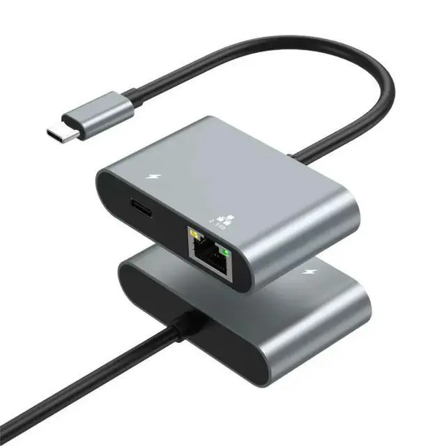 Alt view image 6 of 6 - 2.5Gbps Network Card Type C to Ethernet Adapter 2500Mbps Gigabit LAN Adapter Support PD100W Charging for Laptop Computer