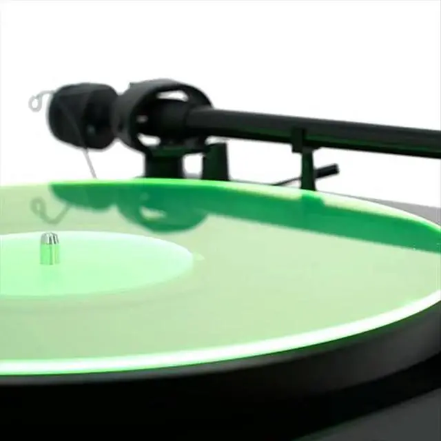 Alt view image 6 of 6 - Acrylic Turntable Mat Reduce Static Dust Noise Replacement Record Platter Slipmat for 12 Inch Record Player Black