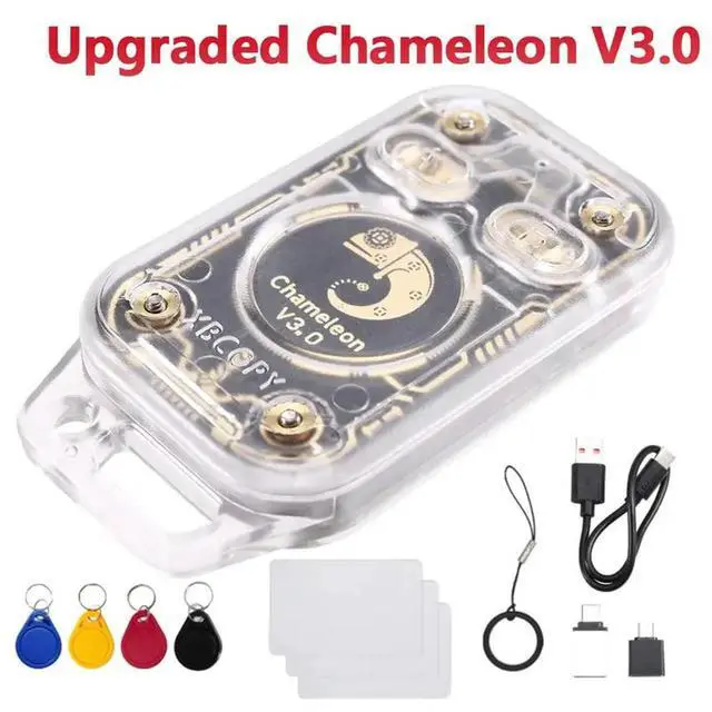Alt view image 6 of 6 - Chameleon V3.0 125K 13.56Mhz RFID Chip Reader Emulator ID IC Read Write Tag Copyer+ 4XUID Keychain/3XCUID Card