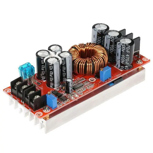 Alt view image 5 of 6 - 1200W 20A DC Converter Boost Car Step-Up Power Supply Module Adjustable Voltage Converter 8-60V to 12-83V