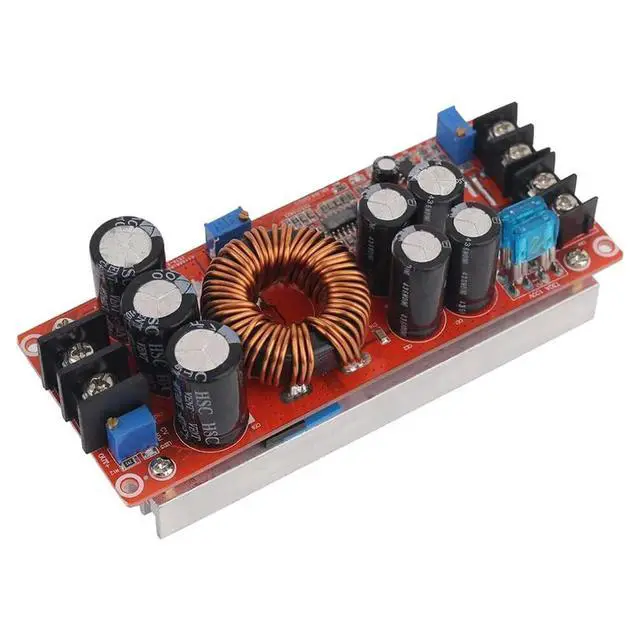 Alt view image 6 of 6 - 1200W 20A DC Converter Boost Car Step-Up Power Supply Module Adjustable Voltage Converter 8-60V to 12-83V