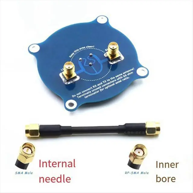 Alt view image 6 of 6 - Triple Feed Patch Array Antenna 5.8G 9.4DBI Circular Polarized FPV Antenna for RC Fatshark FPV Goggle DIY RP-SMA