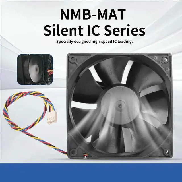 Alt view image 4 of 6 - 4715KL-04W-B56 Miner Fan for 12038 DC 12V 1.30A 130CFM 3600RPM Y4574 for Special Cooling Fan