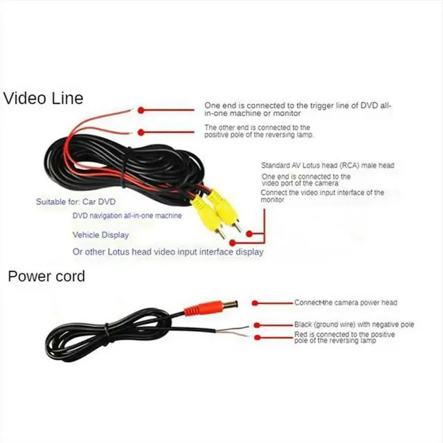 Alt view image 5 of 6 - Rear View Camera Wide Degree 4.3inch TFT LCD Display or Monitor Waterproof Night Vision Reversing Backup, Monitor Camera