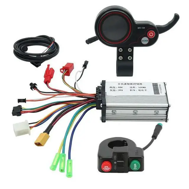 Alt view image 5 of 6 - 48V 500W Controller MR-100 LCD Display Meter Dashboard+Switch Button for Electric