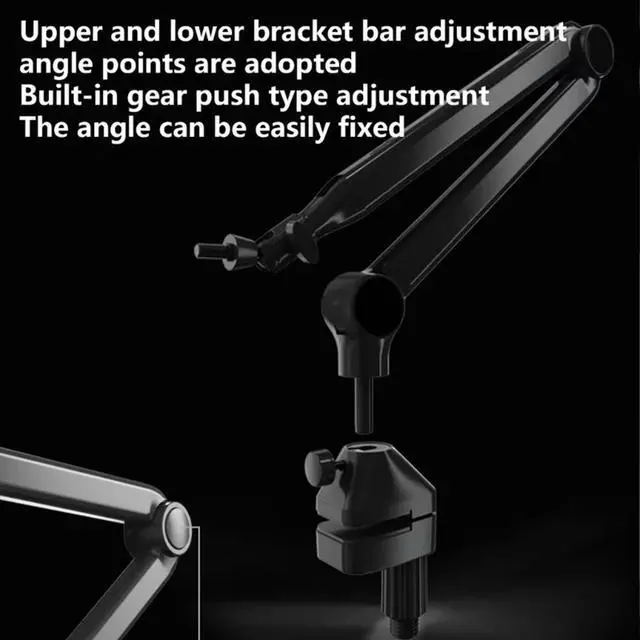 Alt view image 6 of 6 - Desktop Microphone Holder Adjustable Mic Cantilever Stand Suspension Boom Scissor Arm for Live Streaming