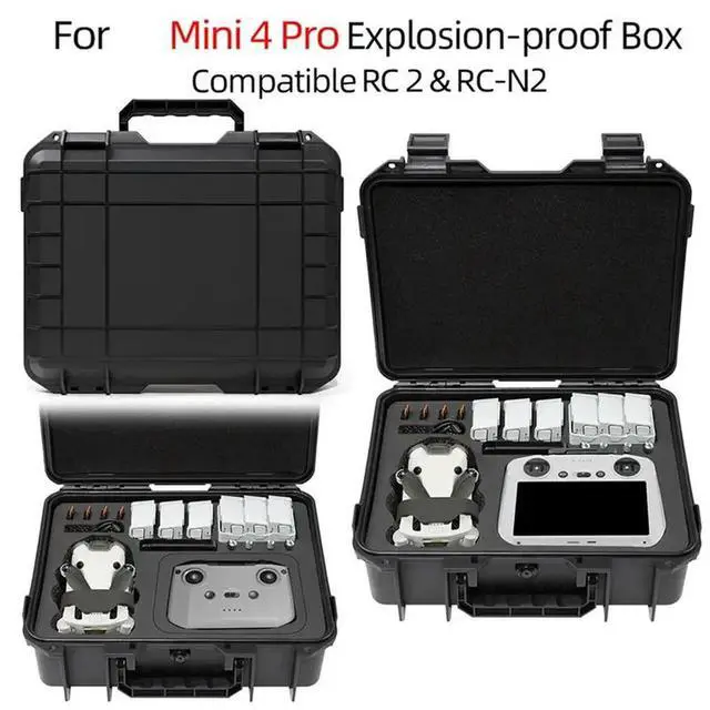 Alt view image 3 of 3 - For Mini 4 Pro Case Mini 4 Pro Explosion Proof Case Waterproof Box Hard Shell Large Capacity Case