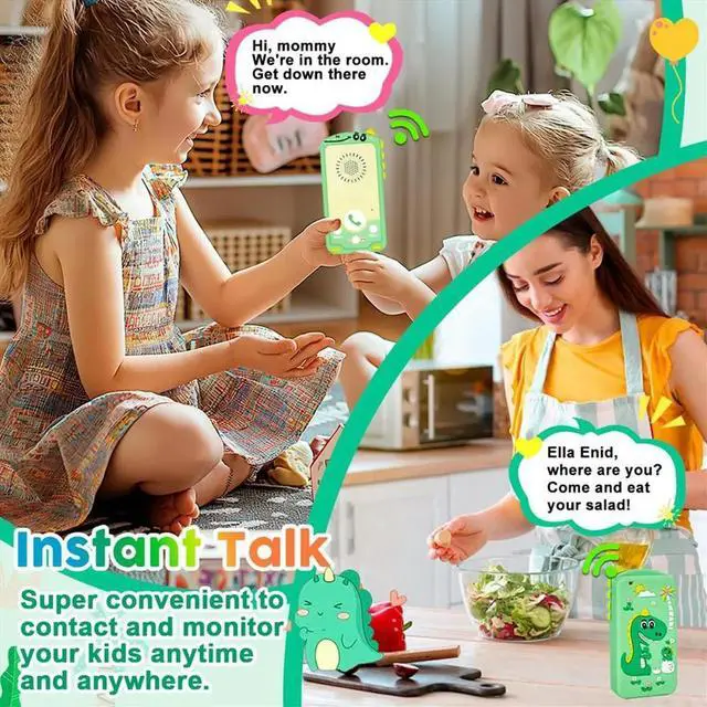 Main image of Walkie Talkies for Kids Instant Talker Dinosaur Silicone Case Chat Mode Talk,Hear At the Same Time for Kids Home Outdoor