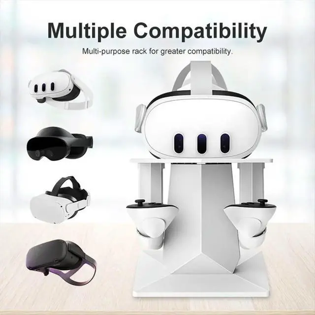 Alt view image 3 of 3 - VR Stand Display Holdeand Controller for 3/ Pro/ 2 Rechargeable Display Stand White