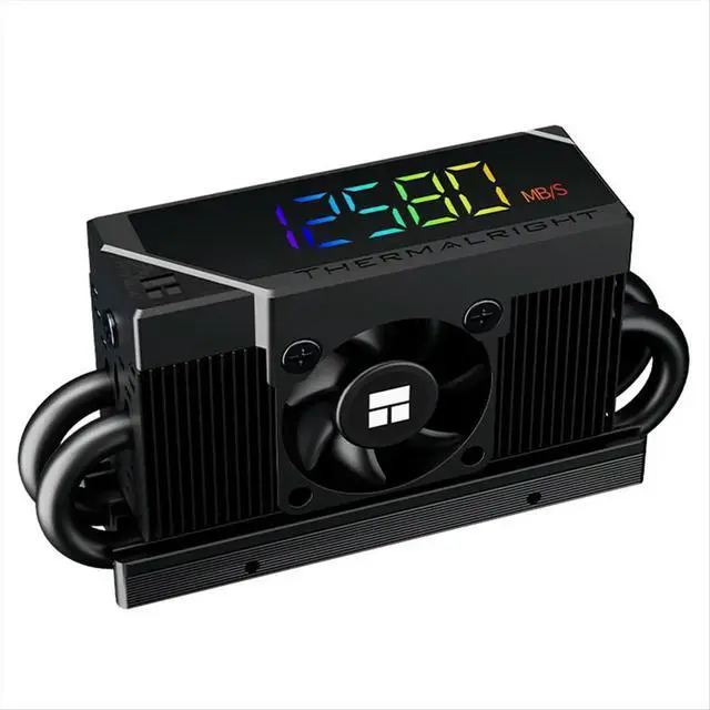 Alt view image 2 of 3 - -10 2280 PRO DIGITAL M.2SSD Solid State Drive Digital Display Heat Sink,4X5mm Heat Pipes/3cm Fan/Support PCI-E5.0