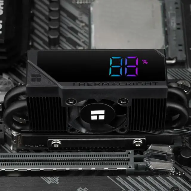 Alt view image 3 of 3 - -10 2280 PRO DIGITAL M.2SSD Solid State Drive Digital Display Heat Sink,4X5mm Heat Pipes/3cm Fan/Support PCI-E5.0