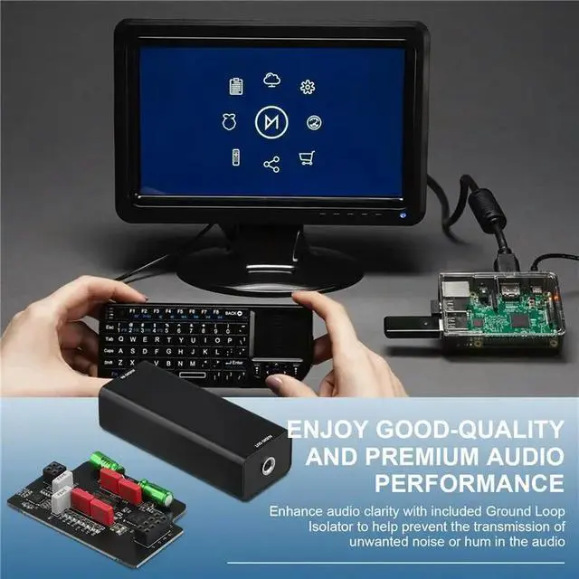 Alt view image 3 of 3 - For Raspberry Pi 5 Argon BLSTR DAC With Ground Loop Isolator (Add-On For Argon ONE V3 Only)