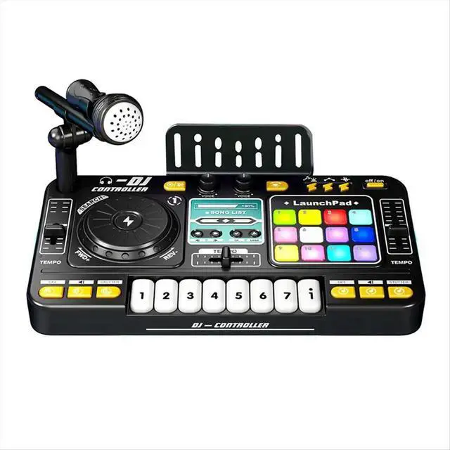 Alt view image 2 of 3 - Children Simulation Multifunctional DJ Mixer Controller Electronic Organ DJ Player Music Entertainment Toy