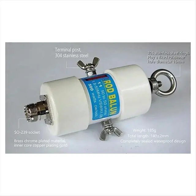 Alt view image 3 of 3 - 500W 1:1 Waterproof HF Balun for 160m - 6m Bands (1.8 - 50MHz) Waterproof DIY Inverted V Antenna Shortwave Antenna Balun