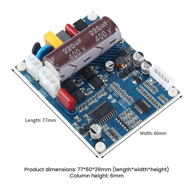 Alt view image 3 of 3 - JYQD-V8.8B Bldc Driver Board Speed Controller AC110V/220V for Sensorless Brushless DC Motor, Motor Driver Board