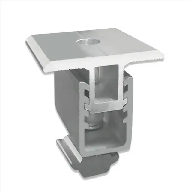 Alt view image 2 of 3 - 10PCS Solar Panel Mounting Bracket Middle Clamp Kit Adjustable 30/35/40mm Fixing Clamp Solar Panel Mount Bracket