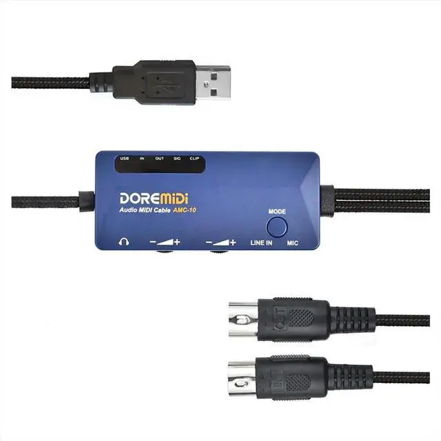 Alt view image 2 of 3 - -10 USB Audio MIDI Cable Converter Dual Function Sound Card and MIDI Interface Plug and Play