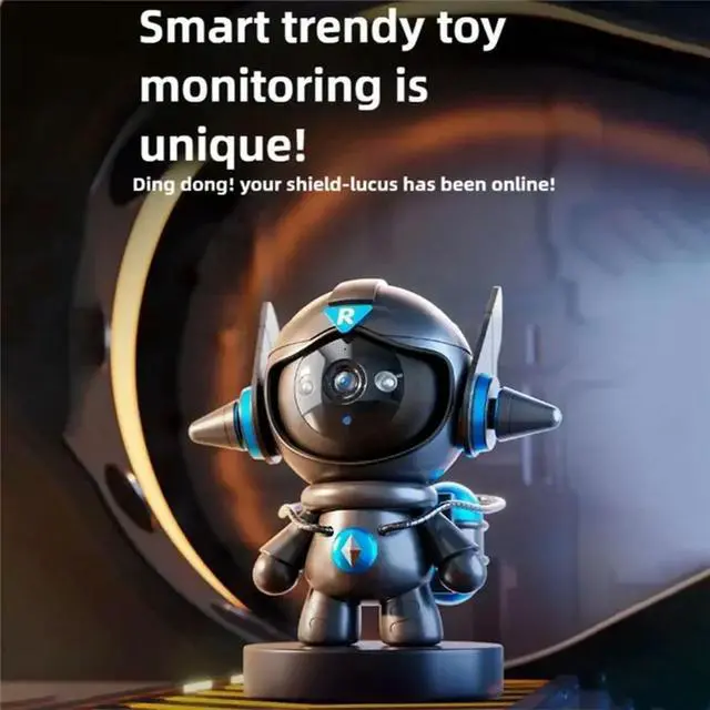 Alt view image 3 of 3 - 5MP IP Camera Home Security Camera Enabled Baby Crying Robot Camera Indoor Night Vision Baby Monitor