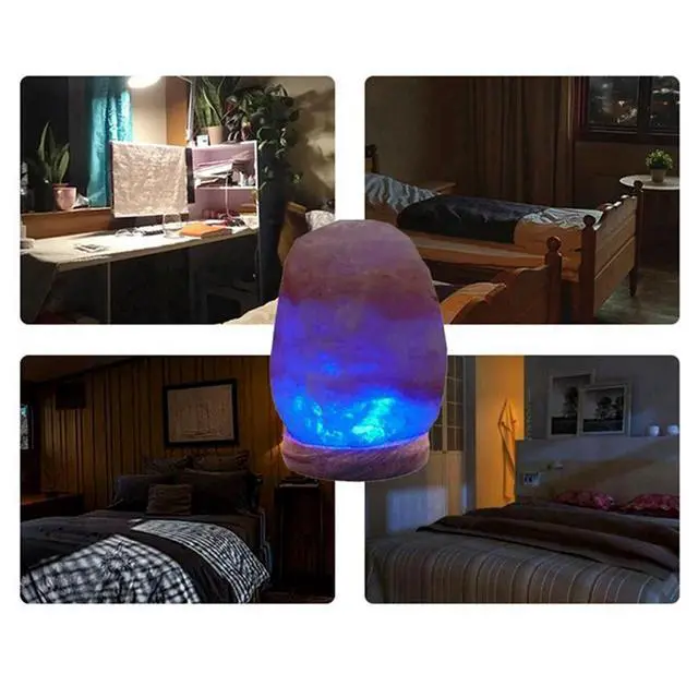 Alt view image 2 of 3 - Himalayas Crystal Salt Lamp Colorful Color Changing USB Natural Salt Lamp Atmosphere Mineral Salt Lapm Small Night Lamp