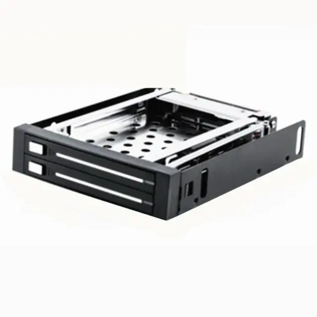 Alt view image 2 of 3 - 2.5 Inch Floppy Disk Drive Tray 2-Bay Disk Drive SATA for HDD/SSD Hard Disk Enclosure Extraction Box
