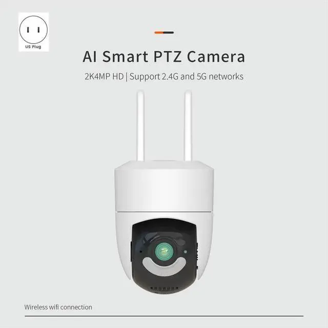 Main image of Tuya Camera for Outdoor 2.4G/5G HD 4MP Rotatable Surveillance Camera Video Night Vision US Plug