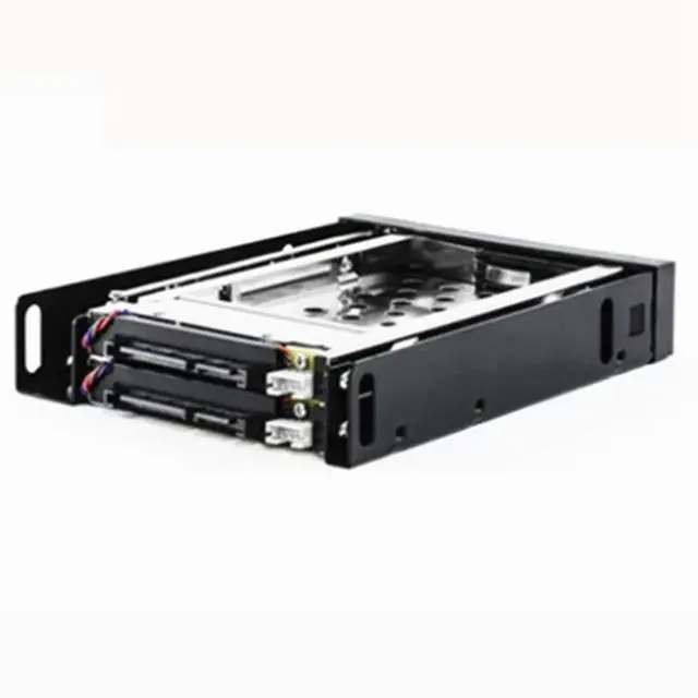 Alt view image 3 of 3 - 2.5 Inch Floppy Disk Drive Tray 2-Bay Disk Drive SATA for HDD/SSD Hard Disk Enclosure Extraction Box