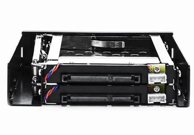 Main image of 2.5 Inch Floppy Disk Drive Tray 2-Bay Disk Drive SATA for HDD/SSD Hard Disk Enclosure Extraction Box
