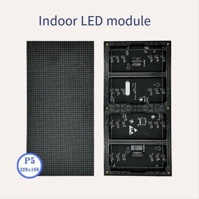 Alt view image 3 of 3 - 2Pcs P5 Indoor LED Screen Panel 64X32 Pixels LED Display Module 16 Scan 320X160mm Full Color LED Screen Panel