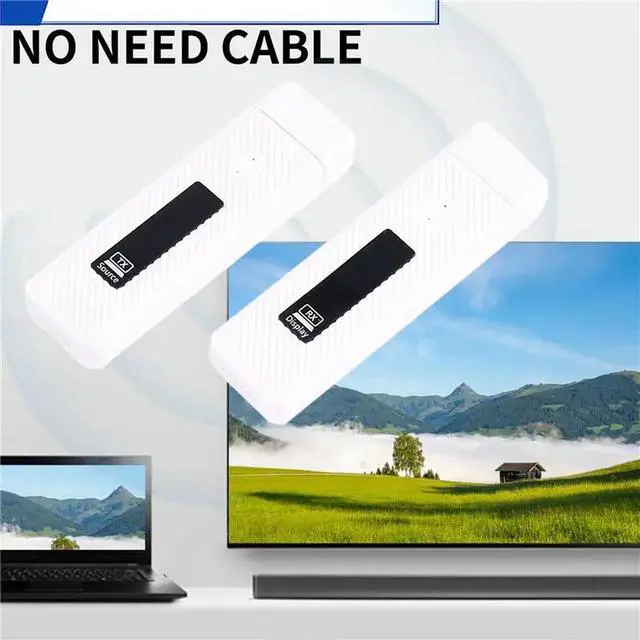 Alt view image 2 of 3 - -Compatible Transmission Video Transmitter Receiver Extender Adapter Cable 60M Display Screen