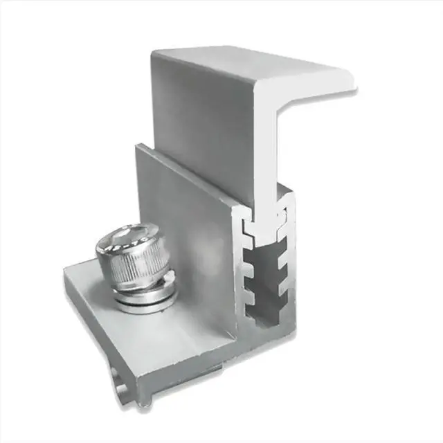 Alt view image 2 of 3 - 10PCS Solar Panel Mounting Bracket Side Clamp Kit Adjustable 30/35/40/45mm Fixing Clamp Solar Panel Mount Bracket