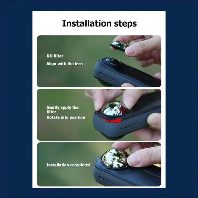 Alt view image 3 of 3 - For X5 ND Filters ND32 Cinematic Motion Blur Camera Lens Protection Accessories