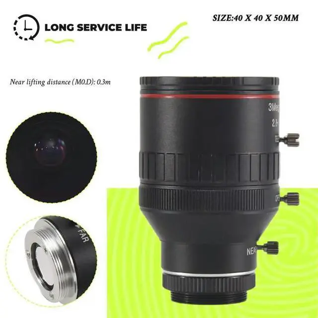 Alt view image 2 of 3 - Industrial Lens Manual Iris Zoom 2.8-12Mm 3MP C Mount Lens CCTV LENS Camera Accessories