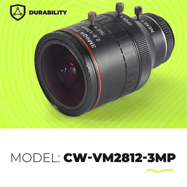 Alt view image 3 of 3 - Industrial Lens Manual Iris Zoom 2.8-12Mm 3MP C Mount Lens CCTV LENS Camera Accessories
