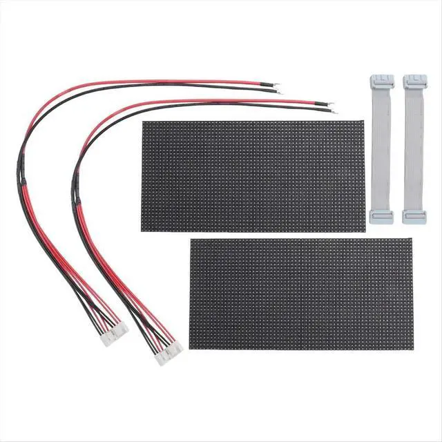 Alt view image 2 of 3 - 2Pcs P4 LED Screen Panel Module 256x128mm 64x32 Pixels 1/16 Scan Indoor SMD RGB Full Color P4 LED Display Panel Module